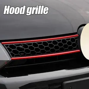 Car Front Grille Reflective Strips, 5 Counts Car Front Grille Decorative Sticker, Universal Car Exterior Decoration Accessories for Golf 6, Decal