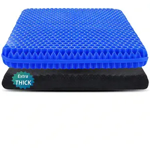 A rubber seat cushion suitable for long periods of sitting or lying. An extra-thick rubber seat cushion, suitable for wheelchairs and soft chairs. A soft seat cushion for offices, homes, and car seats.