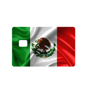 Custom Adhesive Stickers Mexico Flag Credit Card Sticker - High Quality, Waterproof, Stain Resistant