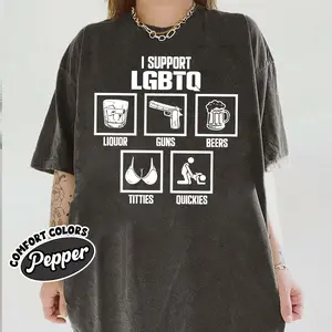 I Support LGBTQ Shirt, Funny Meme Shirt, Rainbow Pride Graphic Tee, Human Rights Shirt, Pride Flag Tee