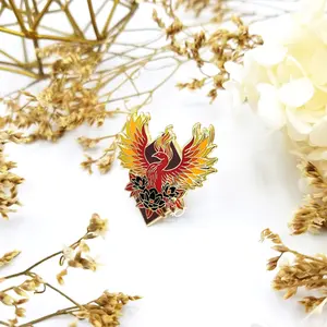 Greek Phoenix Hard Enamel Pin | Greek Collection | Fire Bird Mythology Art Pin