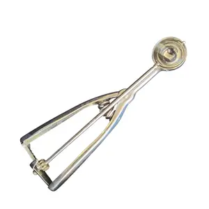 Edenstahl INOX Rostfrei Small Ice Cream Scoop Spring Squeeze Stainless Steel for Easy Serving