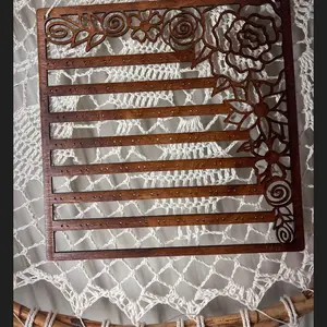 Earring Holder Hanging 67 Pairs Personalized Handmade Wood Burned Holder