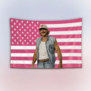 M. Wallenn Tapestry, Country Music Wall Hanging Decor, Retro Album Art Banner, Bedroom Aesthetic Wall Art, Gift for Fans