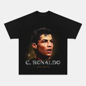 Cristiano Ronaldo Youth and Adult T-shirt and Sweatshirt graphic tees, Tees, graphic shirts CR7 Classic Portrait Soccer Legend Star Vintage Style Youth T-Shirt Adult T-Shirt Crewneck Sweatshirt Fan Gift Streetwear Design