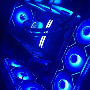 DIYPC ARGB-N3-BK Black USB3.0/ Type C Tempered Glass ATX Gaming Computer Case w/ 3 x Tempered Glass Panel and 4 x ARGB PWM Fans (Pre-Installed). Support  BTF Back Plug MB