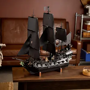 2026 New Pirate Pearl Ship Building Block Model, Caribbean Adventure Toy, Children Adult Christmas Gift, Holiday Puzzle Blocks, Building Block Sets, Model Boat Kit