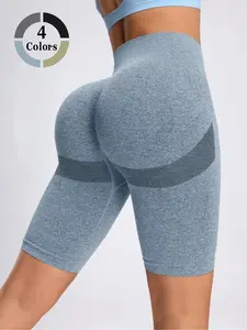 Women's High Waist Butt Lifting Yoga Shorts, Gym Workout Pants, Absorbent Quick Dry High Elasticity, All Seasons, Multiple Colors Available