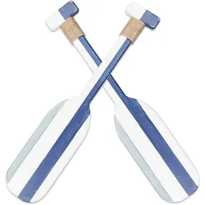 2 Pack 19.7 Inch Nautical Wooden Double Oar Decor with Rope Nautical Oar Paddles Wall Decor Door... Decoration Gift