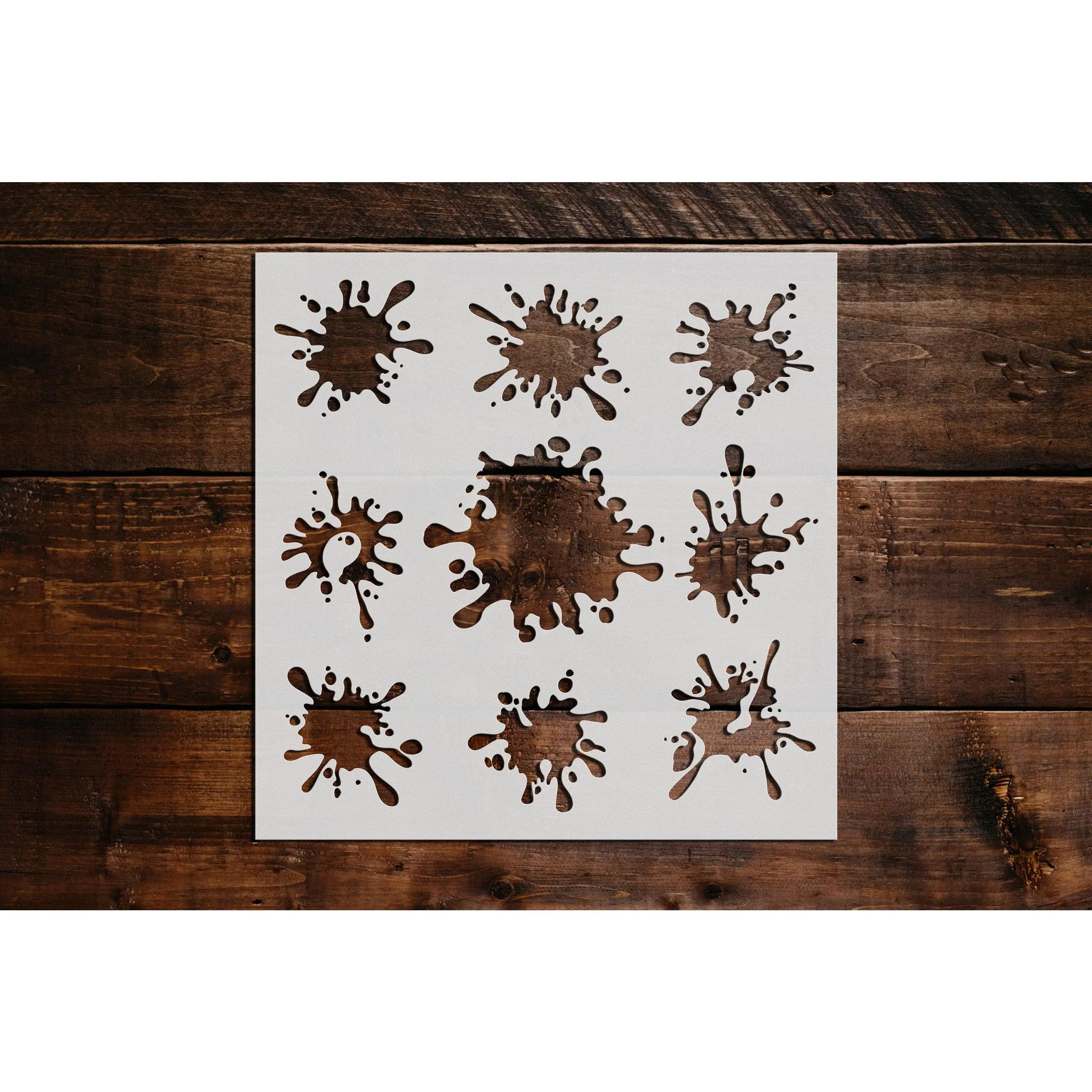 Variety of Splotches and Splatters Stencil - Art and Wall Stencil