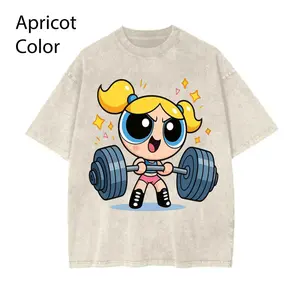 Cute Powerpufff Strong Girl Gym Graphic T-Shirt, Y2K Powerpuf Fitness, Workout Shirt, Trending 2025, Weightlifters, Bodybuilding Shirt, Pump Cover Gym Tee for Men Women, Youth & Adult