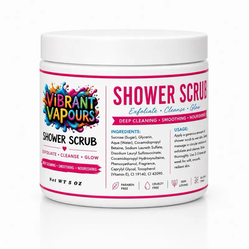 Vibrant Vapours | 5oz Luxury Designer Foaming Sugar & Pumice Body Scrub