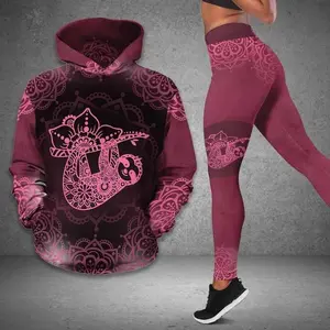 Sloth Hoodie And Legging All Over Printed