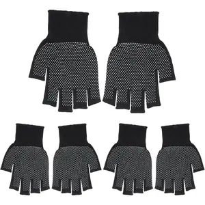 2 Pcs Lightweight Men and Women Half-Finger Slip Breathable Fingerless Work Gloves, Cycling Thin Gloves, Fingerless Work Gloves for Climbing, Gym, Training, Workout, Weight Lifting Outdoor