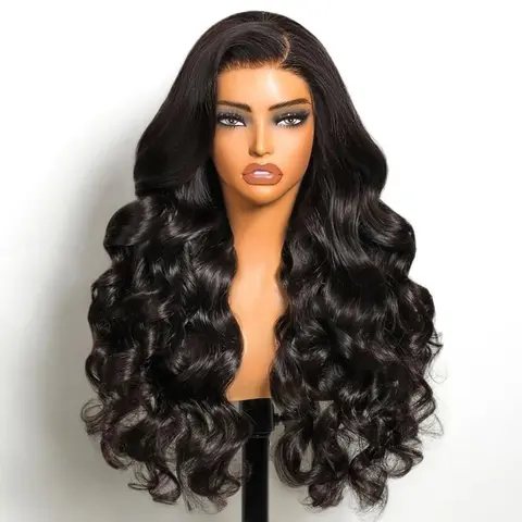 OQ HAIR 13x6 Glueless Wig With Drawstring Pre Cut HD Lace Body Wave Wear Go Lace Frontal Wig For Women 220% Density Natural Hairline
