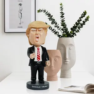 Donald Trump Bobblehead Figurine - World Leaders Collection, 19cm High, Hand-Painted Lifelike Home Decor Novelty Gift for Home Supplies
