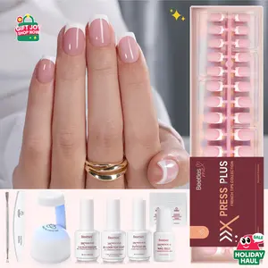 [LIVE ONLY] Beetles X Press Plus French Press-On Nails Tips Kit, Classic & Natural French Tip Nail Kit, Perfect for DIY Manicures & Gifting