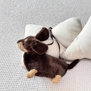 British Otto Sausage Dog Plush Doll Stuffed Toy, Comfort Companion Gift for Birthday Valentine's Day Party, Soft Filling Full Handfeel