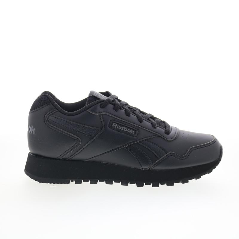 Reebok Glide Wide D Womens Black Wide Leather Lifestyle Sneakers Shoes