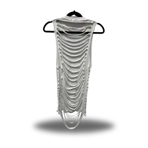 ROAD RASH BRAIDED WHITE TANK TOP 2.0