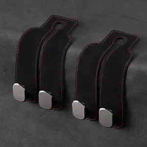 Car Organizer Back Seat Hooks - Premium Suede S-Hook for Purses and Bags, Bling Rhinestone Car Interior Storage, Save Your Space