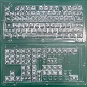 Clear Keycaps Set, Transparent Shine Through Keycap for MX-Compatible 61/68/84/87/98/100/104 Mechanical Keyboard