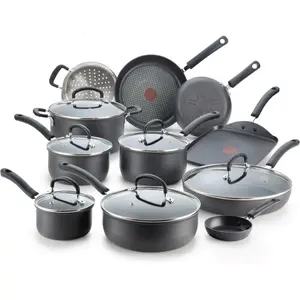 T-flat Ultimate Hard Anodized Nonstick Cookware Set 17 Piece,