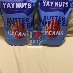 YAY NUTS Butter Toffee Pecans, Cashews, Almonds & Peanuts – Crunchy, All-Natural, No Preservatives, Made in USA – Guilt-Free Snacking with Real Ingredients - 12 oz each (340g)