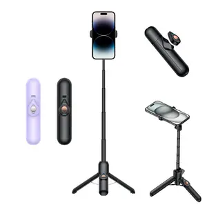 2026 New Mini Selfie Stick with Wireless Remote,  Small & portable, Reinforced Tripod Support, 360° Rotatable, Tech Accessories for Iphone & Andriod, Suitable for outdoor/grass/beach various venues