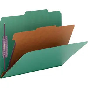 212 MAIN Safeshield™ Classification File Folder, 1 Divider, Letter Size, Green - Storage Solution, Paper Organizer, Office Filing Supplies for Computers & Office Equipment