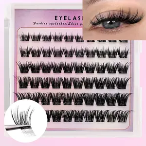 60 Pcs Glue-Free Eyelash Curls, No Adhesive Needed, Perfect for Beginners, Fluffy Tip Design, Easy Application, Long-Lasting Hold