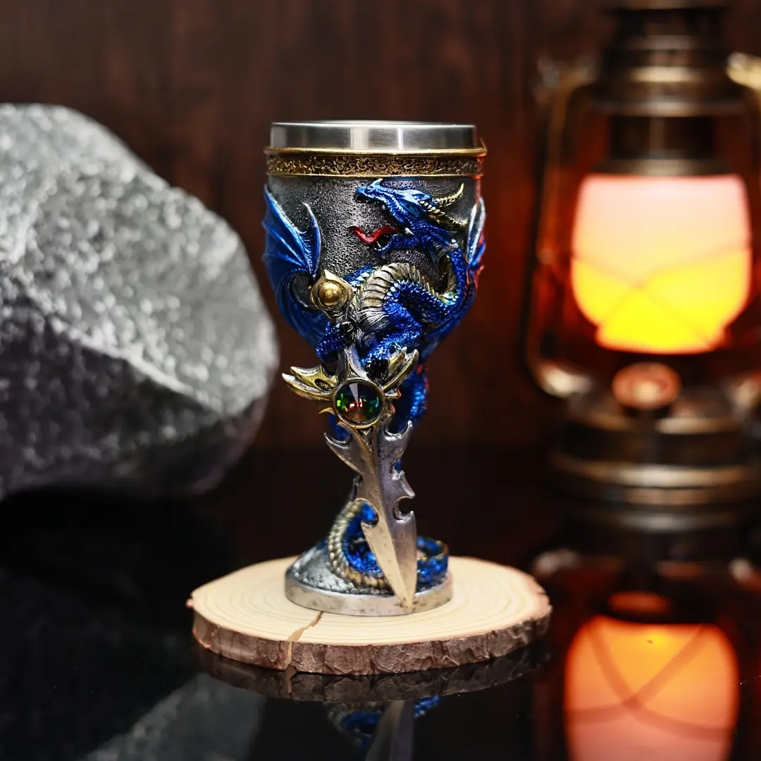 200ml Stainless Steel Dragon Goblet - Reusable Champagne & Wine Cup for Whisky, Cocktail, Bar, Pub, Club, Restaurant and Home Use, Perfect Drinkware Accessories Gift
