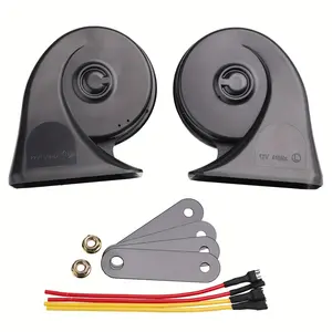[12v Super Loud Car Horn]  Car Horn 12v Loud Double Horn Super Loud Train Horns Car Electric Snail Horn Air Horns Truck Horn Replacement Kit With Relay Wire Harness Button Universal For Car Motorcycle Truck Boat