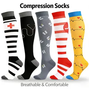 Sports compression long socks help promote blood circulation and enhance comfort—perfect for travel and everyday wear