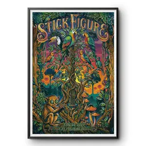 Stick Figure Holmdel NJ Tour Poster 2025 | Reggae Vibes Concert Art – TikTok Collectors’ Fav. No Frame