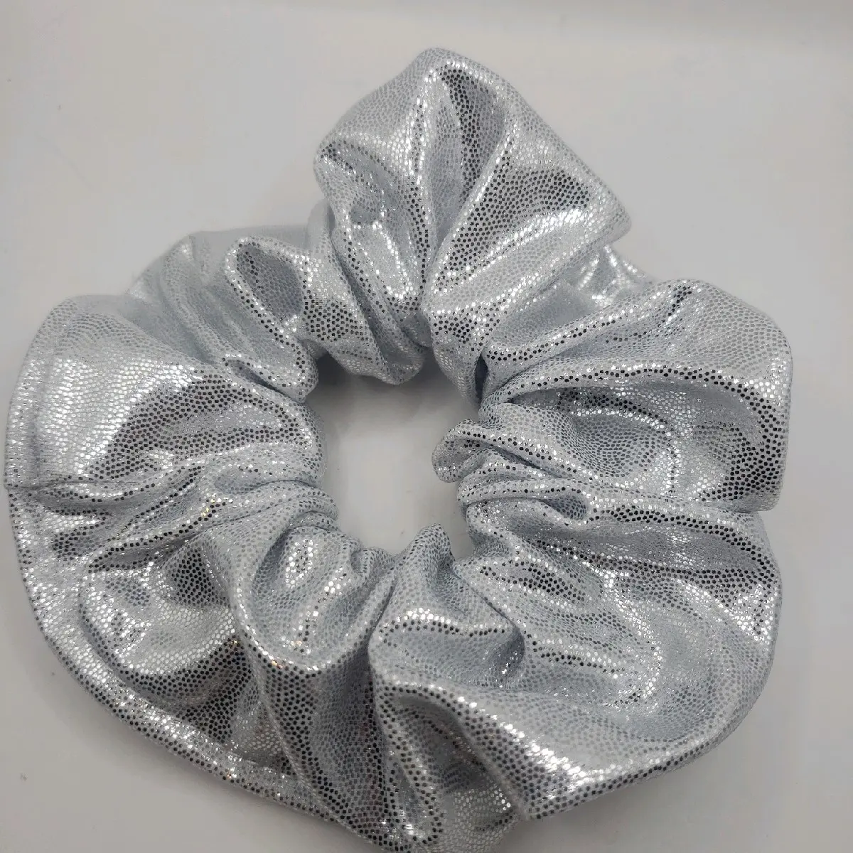 silver sparkle srunchy