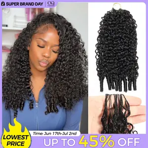 OQ HAIR Crochet Human Hair Burmese Curly Braiding Hair Bundles 50g Knotless Pre-Separated Invisible Crochet Hair Extensions #DealsForYouDays