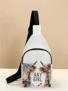 Women's Fashion Chest Bag with Adjustable Strap, Large Capacity Waist Pack, Horse Print, Durable Crossbody Bag for Travel Hiking