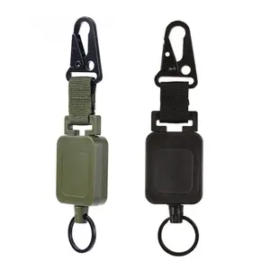 Retractable Keychain, Minimalist Design Keychain, 1 Count Portable Keychain with Eagle Mouth Carabiner, Keychain for Backpack, Car Key, Daily Use