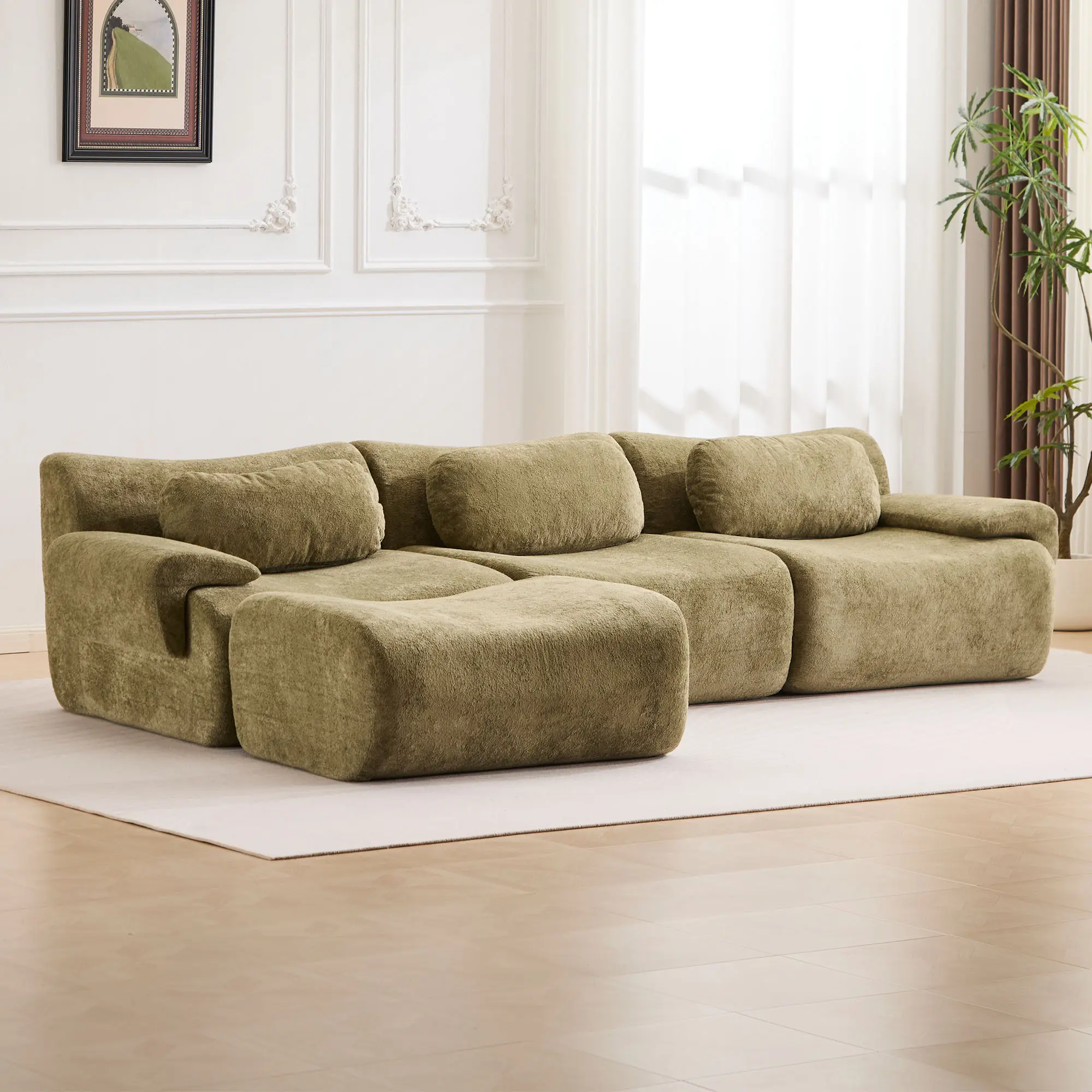 Green - 3 Seater + 1 Ottoman (113.9“)