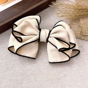 Textured Bow Spring Clip for Everyday Styling