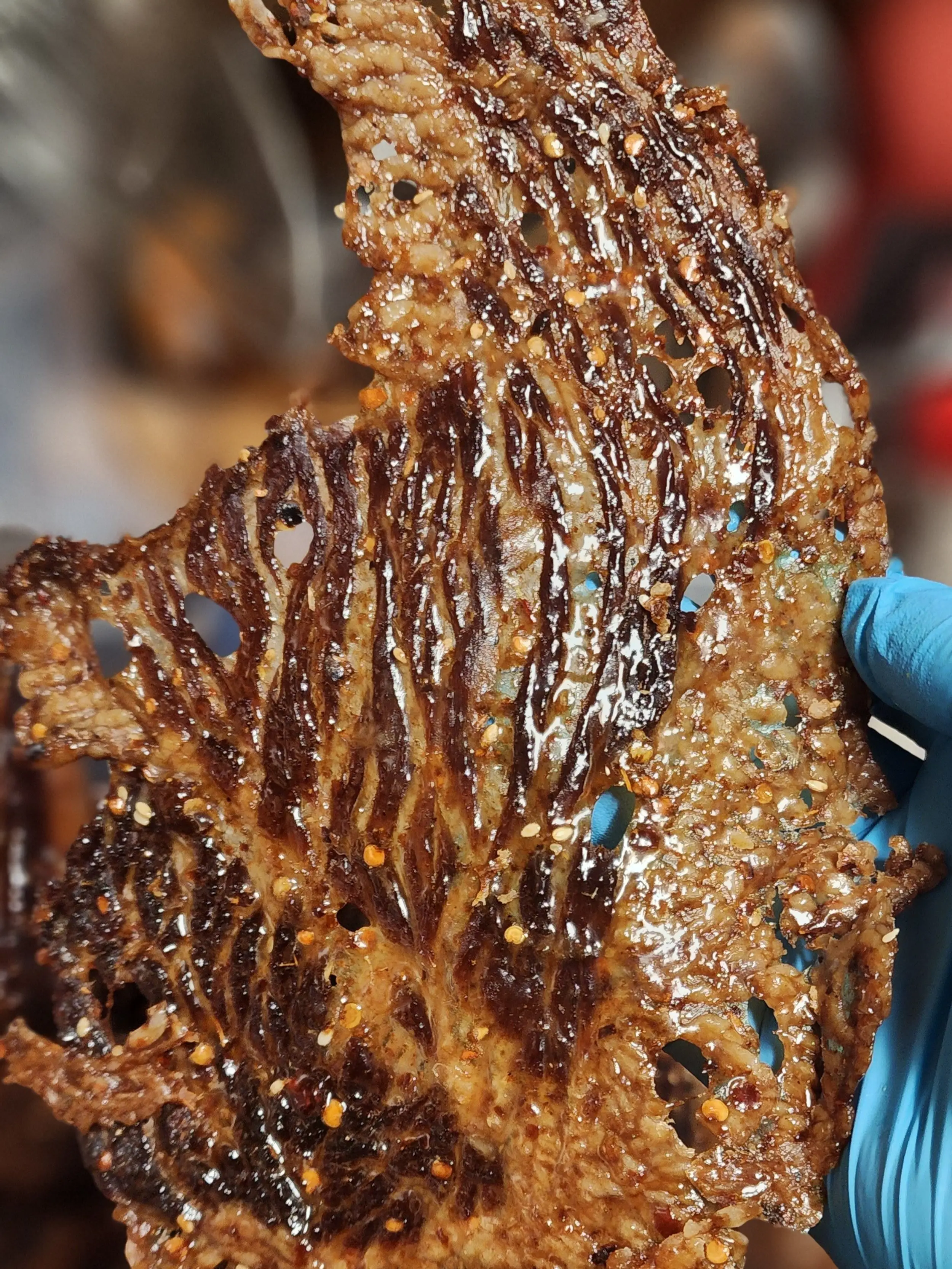 Mango Habanero Brisket Crack Jerky - Spicy & Crunchy Sweet Flavor US Made Beef Snack