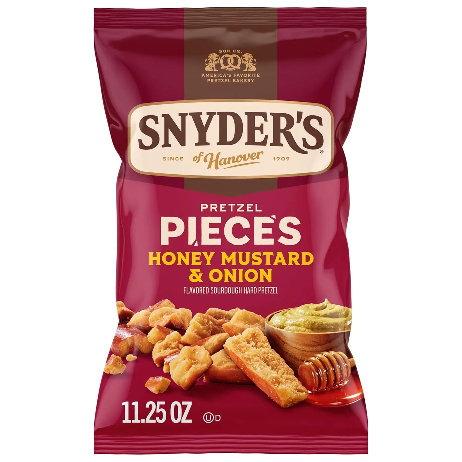 Snyder's of Hanover Honey Mustard & Onion Flavored Pretzel Pieces, 11.25 Oz