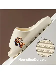 Adorable Dachshund Puppy Print Coconut Slippers Cute Dog Design Comfortable Summer Footwear for Women Men Kids Lightweight Non-slip Beach Sandals with Playful Pet Pattern Perfect for Casual Wear