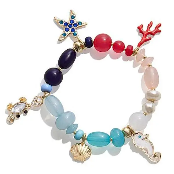 BAUBLEBAR Beaded Stretch Bracelet with Tropical Charms BAUBLEBAR Beaded Stretch Bracelet with Tropical Charms