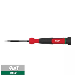 MILWAUKEE 4-in-1 TORX Tamperproof Precision Multi-Bit Screwdriver (48-22-2931)