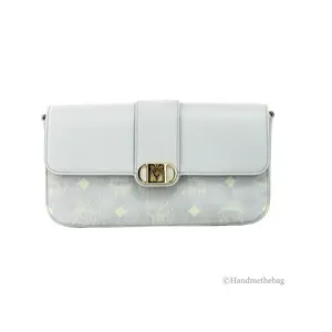 Pre-owned MCM Leather Clutches & Wristlets Small Mode Travia Pebbled Visetos Shoulder Crossbody Clutch Women's Bag