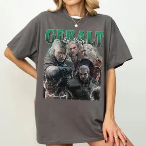 Geralt Of Rivia The Vintage T-shirt, The Witcher Movie Sweatshirt, Retro 90's Fans The Witcher Game Hoodie, Gift For Gaming,Movies Lovers