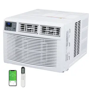 8000/12000/24,000 BTU Window Air Conditioner with Heat and Dehumidifier, Wi-Fi Enabled, Energy-Efficient Window AC Unit with Remote & APP Control, for Large Rooms up to 1500 Sq.Ft., White