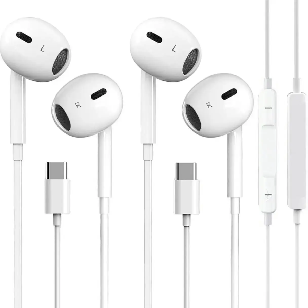 Universal 1‑Pack USB‑C Wired In‑Ear Earbuds, Hi‑Fi Stereo Headset with Mic & Volume Control, for iPhone 15 Series, for iPad Pro Android Devices, Ideal Daily Gift Choice